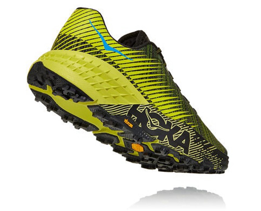 Hoka One One Evo Speedgoat Trailskor Dam - Svarta/Gröna - AZBDQ-2506